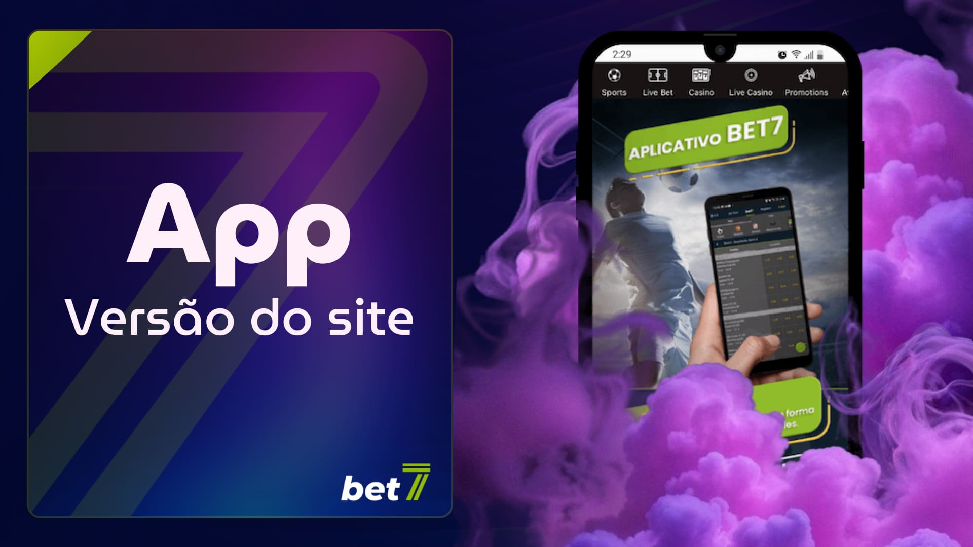 Aplicativo Bet7 Brasil: Informações gerais sobre a versão móvel do aplicativo da plataforma da casa de apostas via navegador.